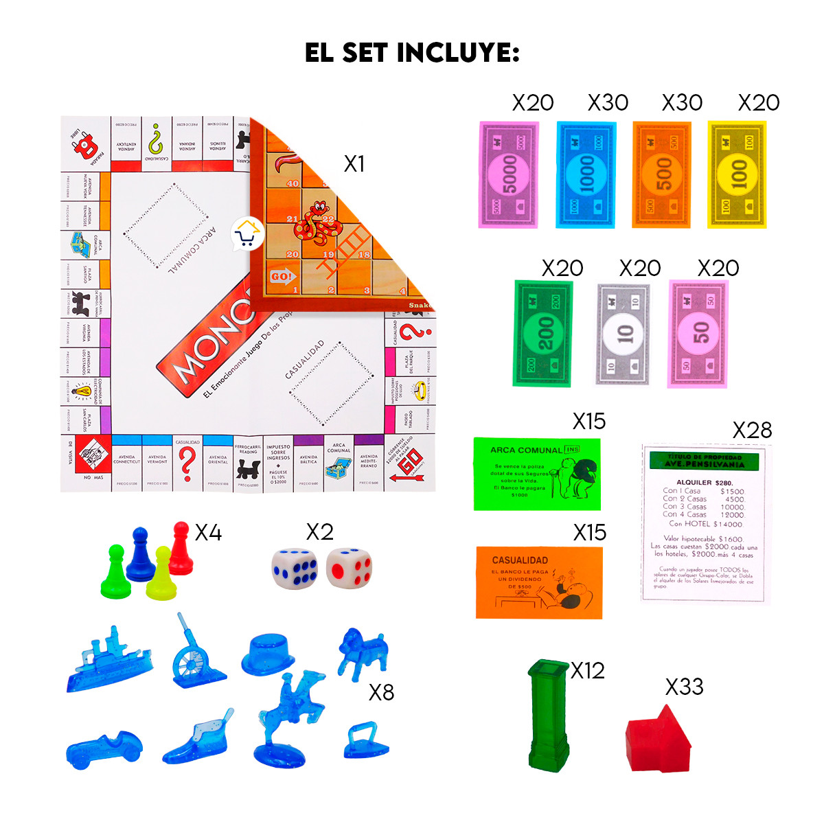 Miniatura 2 de Monopolio Escaleras Serpientes 18529